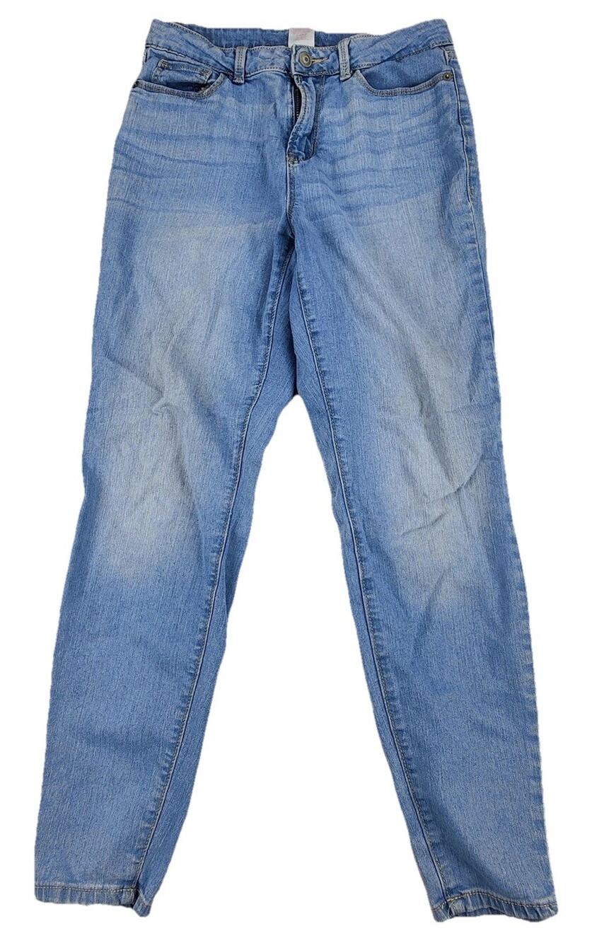 ROXY Mom Jeans Juniors 5 Blue Light Wash High Rise Relaxed Stretch Denim 26x27